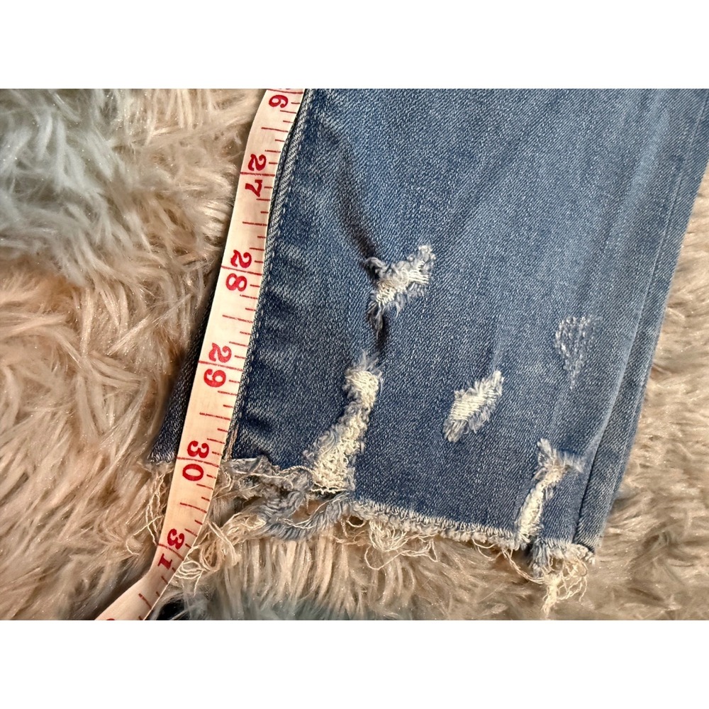 JUDY BLUE LOS ANGELES Womens Straight Fit Jeans Distressed Frayed Hem Size 3 26 - Picture 7 of 7